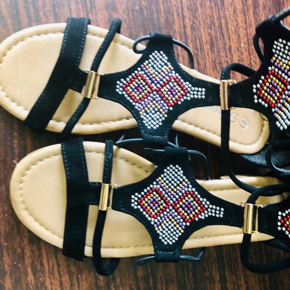 Calf high sandals